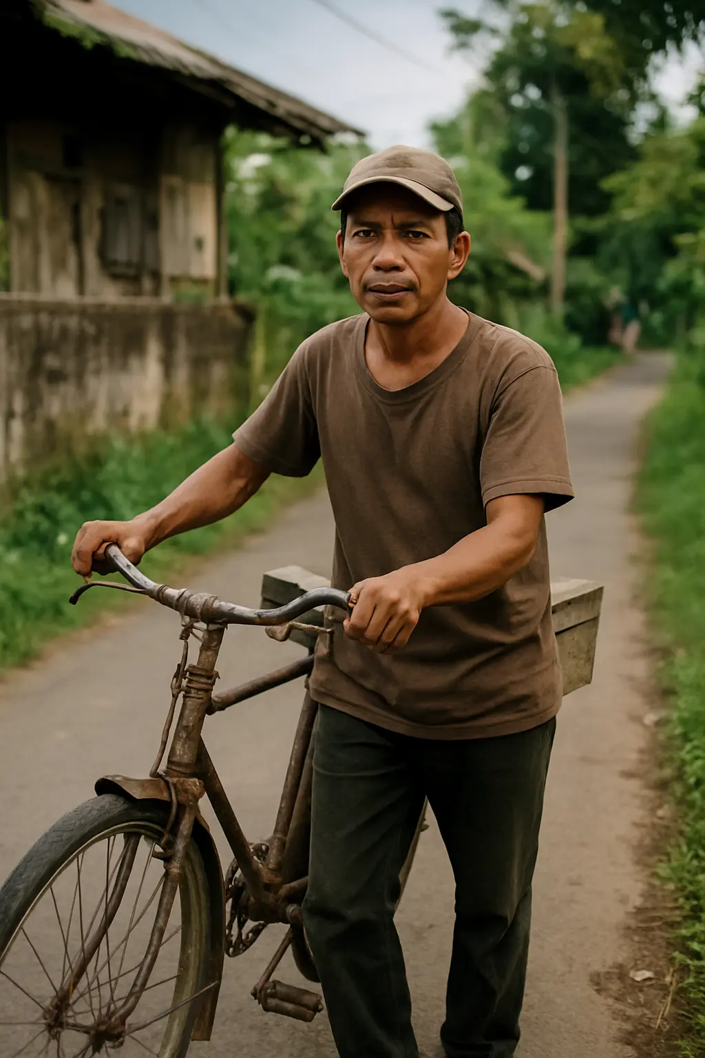 Jono memulai perjalanan sebagai penjual siomay keliling